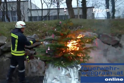 Christbaumbrand verhindern – Feuerwehr Wagram im P3tv