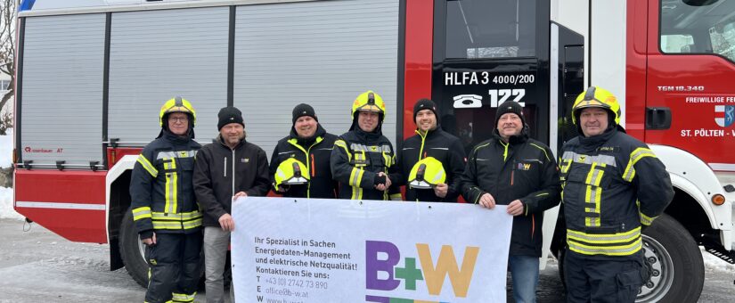 Neue Feuerwehrhelme: Firma B&W unterstützt FF St. Pölten-Wagram mit 3000 EUR